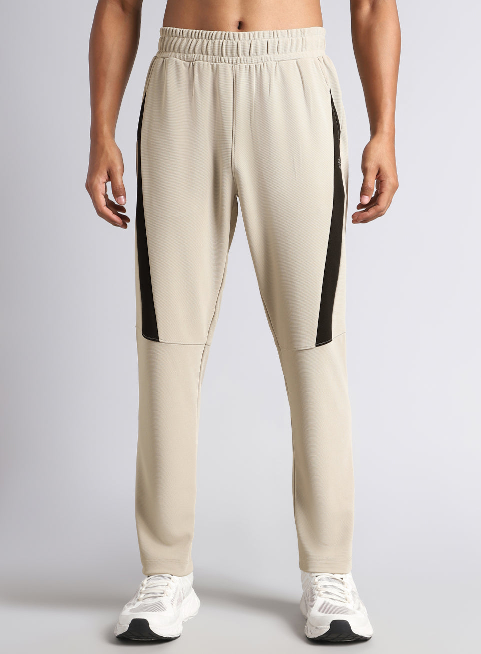 Men's Beige Runner Essential Trackpants
