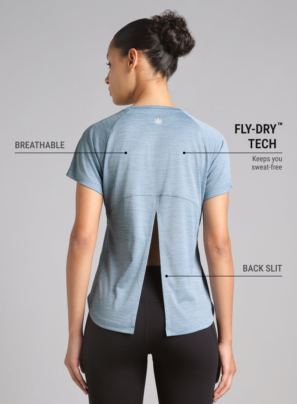 Women's Light Blue Flow HIIT Top