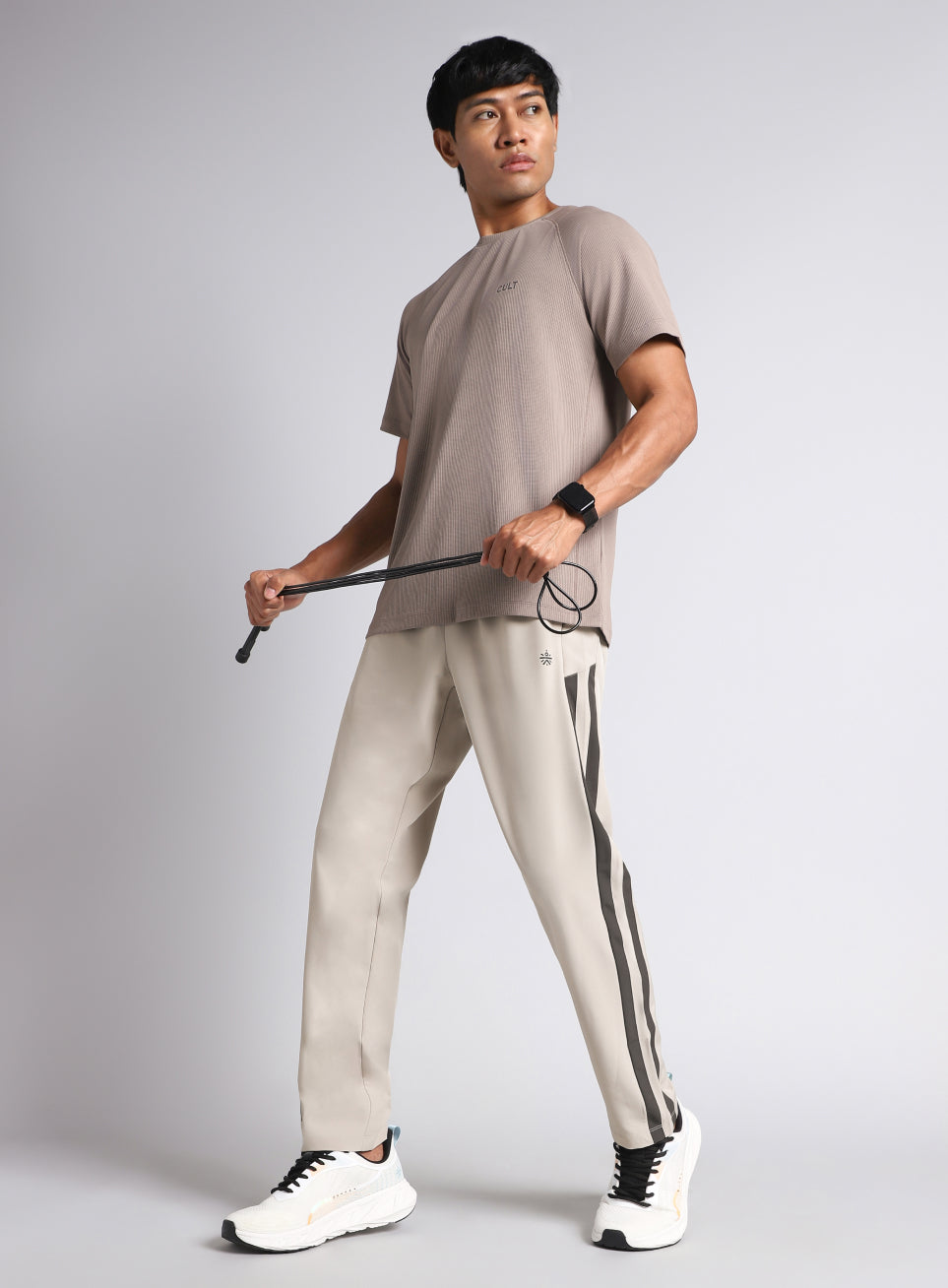 Men's Grey Sporty Training Trackpants