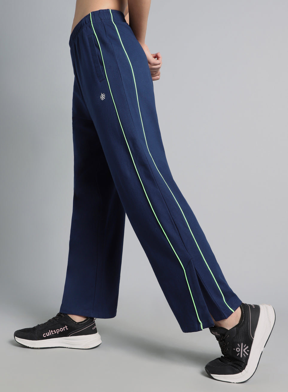 Women's Blue Community Straight Trackpants