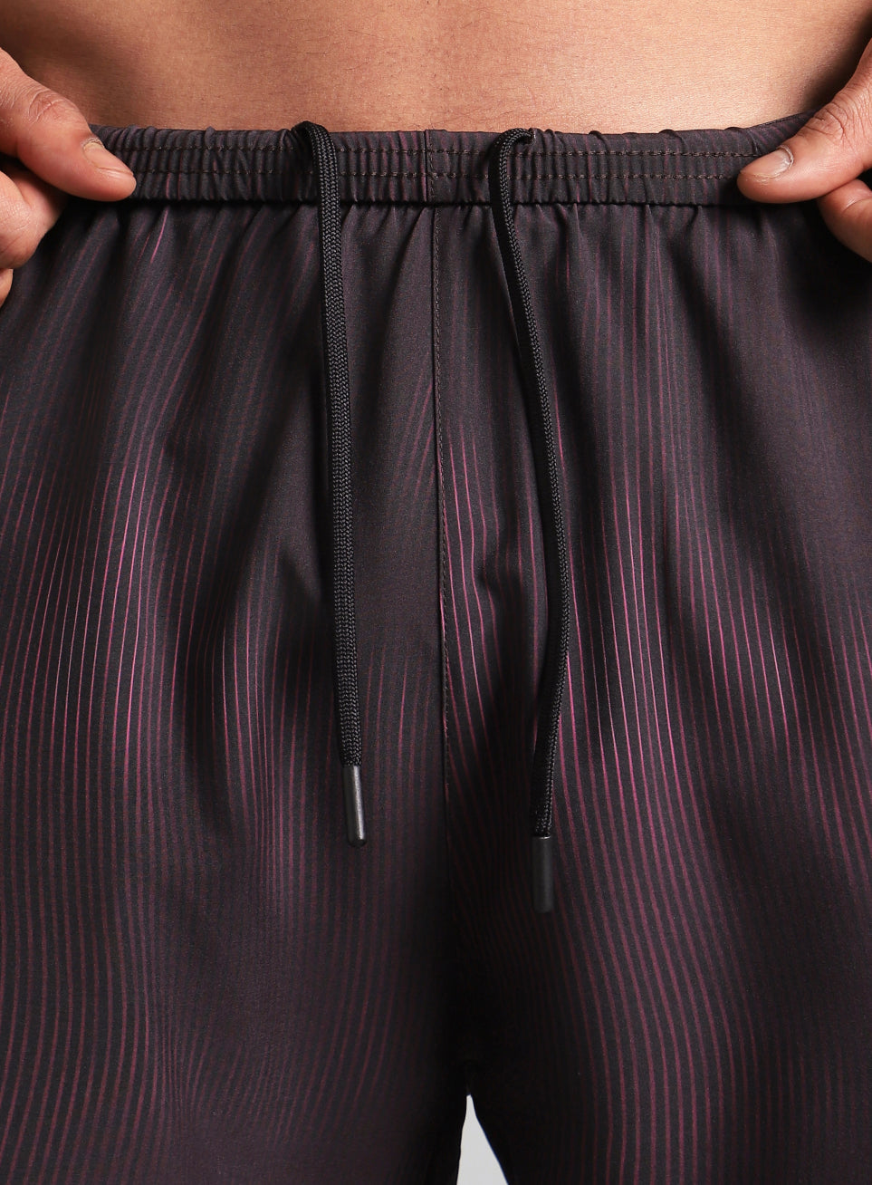 Men's Wine Urban Camo Run Built-in Shorts