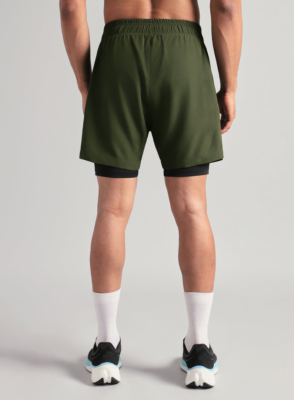 Men's Run Elevate Olive Integrated Shorts