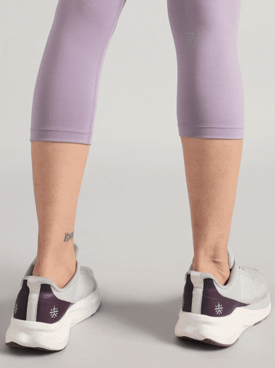 Women's Purple Everyday Run Cropped Length COMFlex Tights