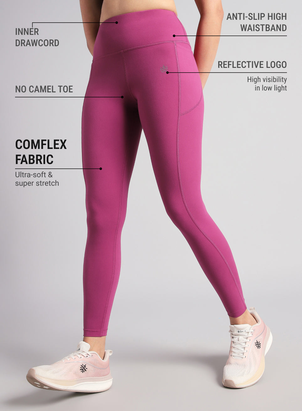 Women's Pink Pace Pro COMFlex Tights
