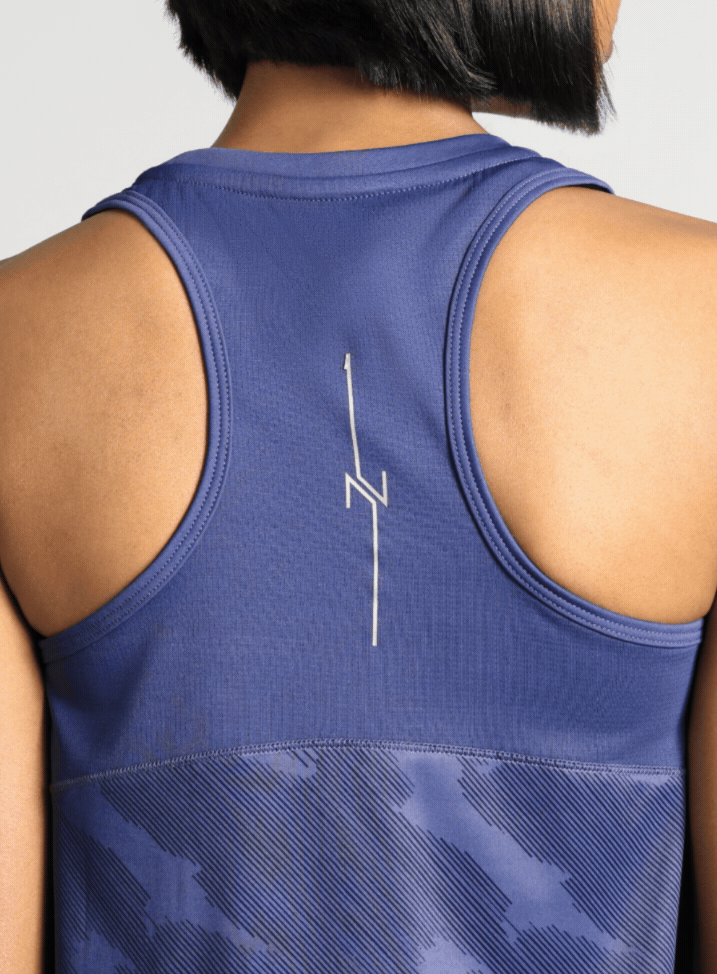 Women's Blue Urban Camo Running Tank Top