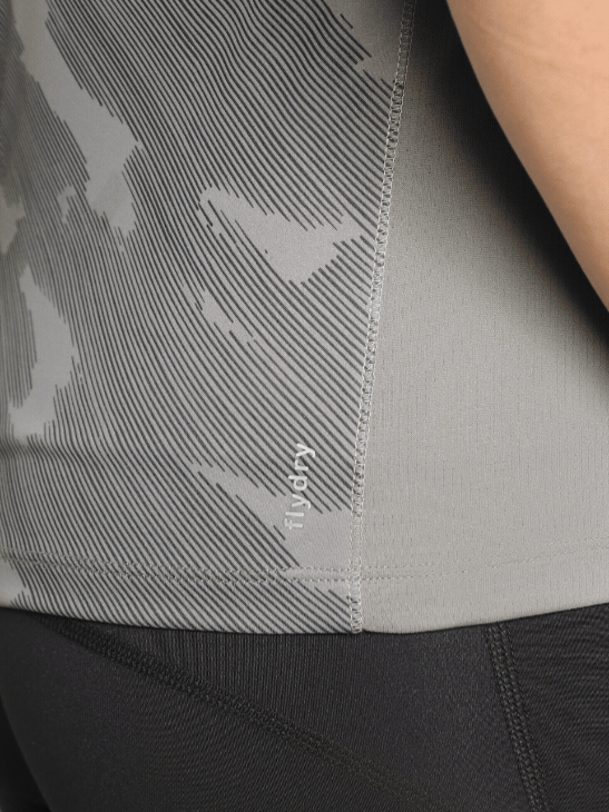 Women's Grey Urban Camo Running T-shirt
