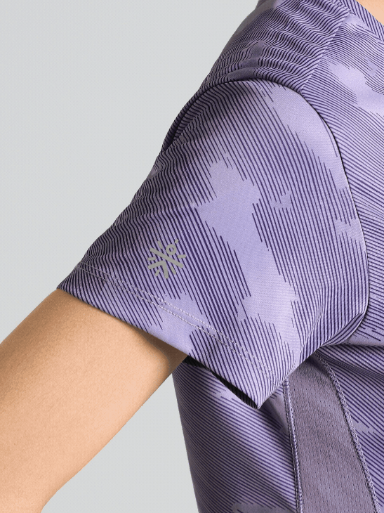 Women's Purple Urban Camo Running T-shirt