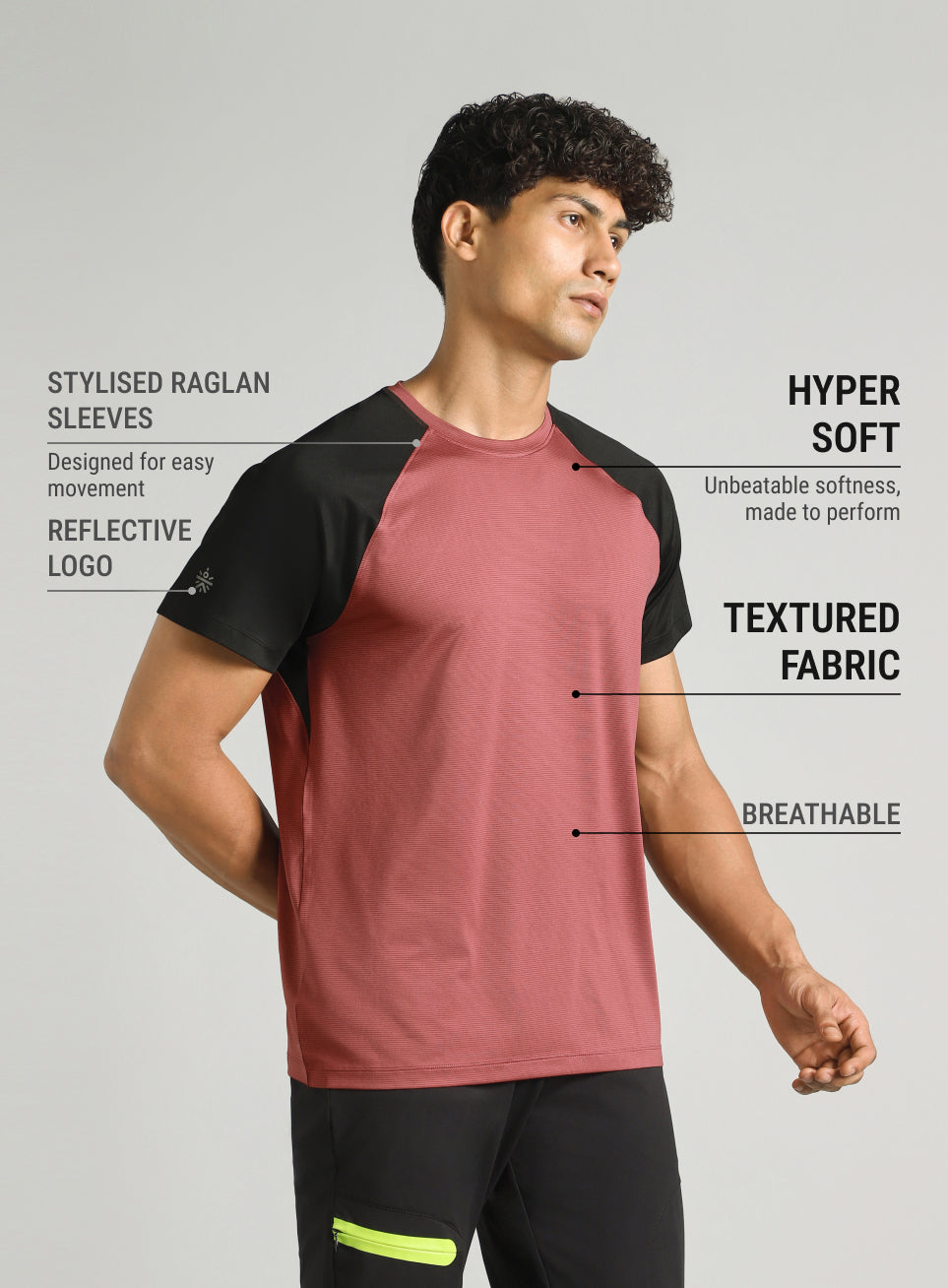 Men's Maroon Runner's Speed T-shirt