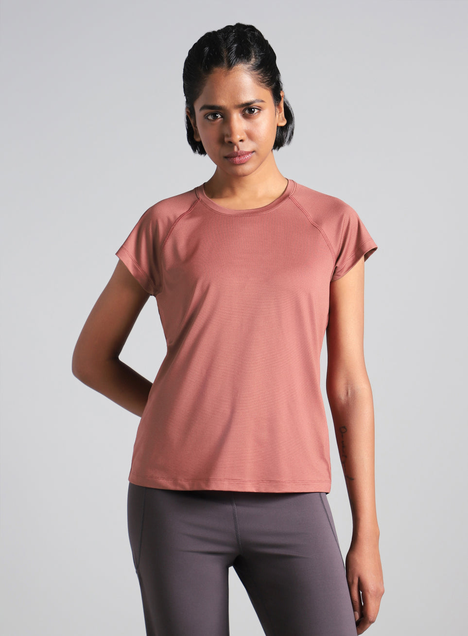 Women's Brown Spirit Run T-shirt