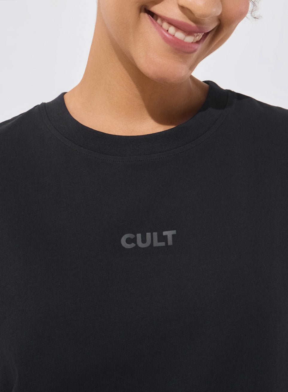 Women's Black Soft Form Comfort Oversized T-shirt