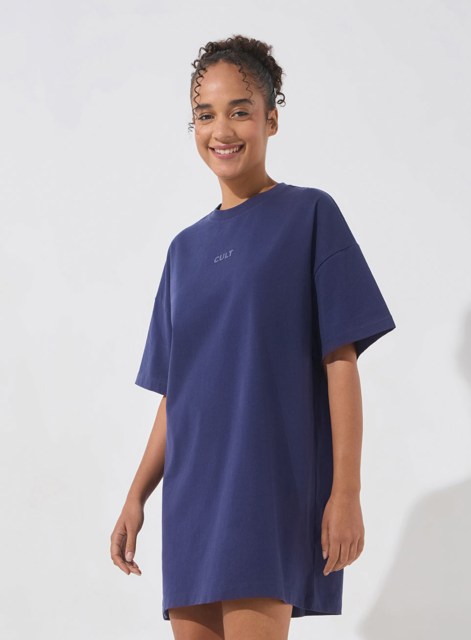 Women's Navy Soft Form Oversized T-shirt Dress