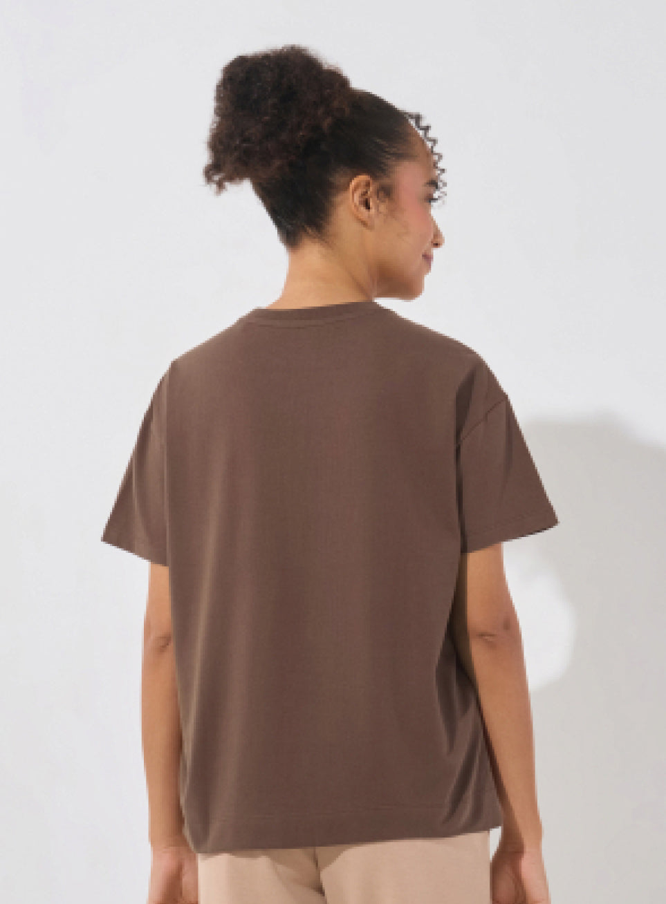 Women's Brown Soft Form Easy Fit Everyday T-shirt