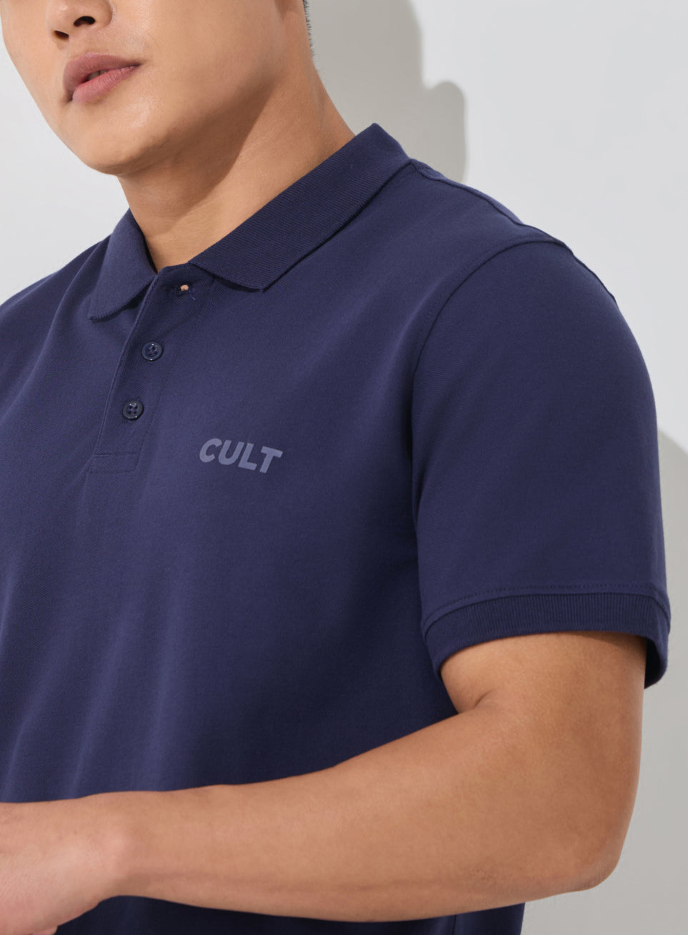 Men's Navy Soft Form Classic Polo T-shirt