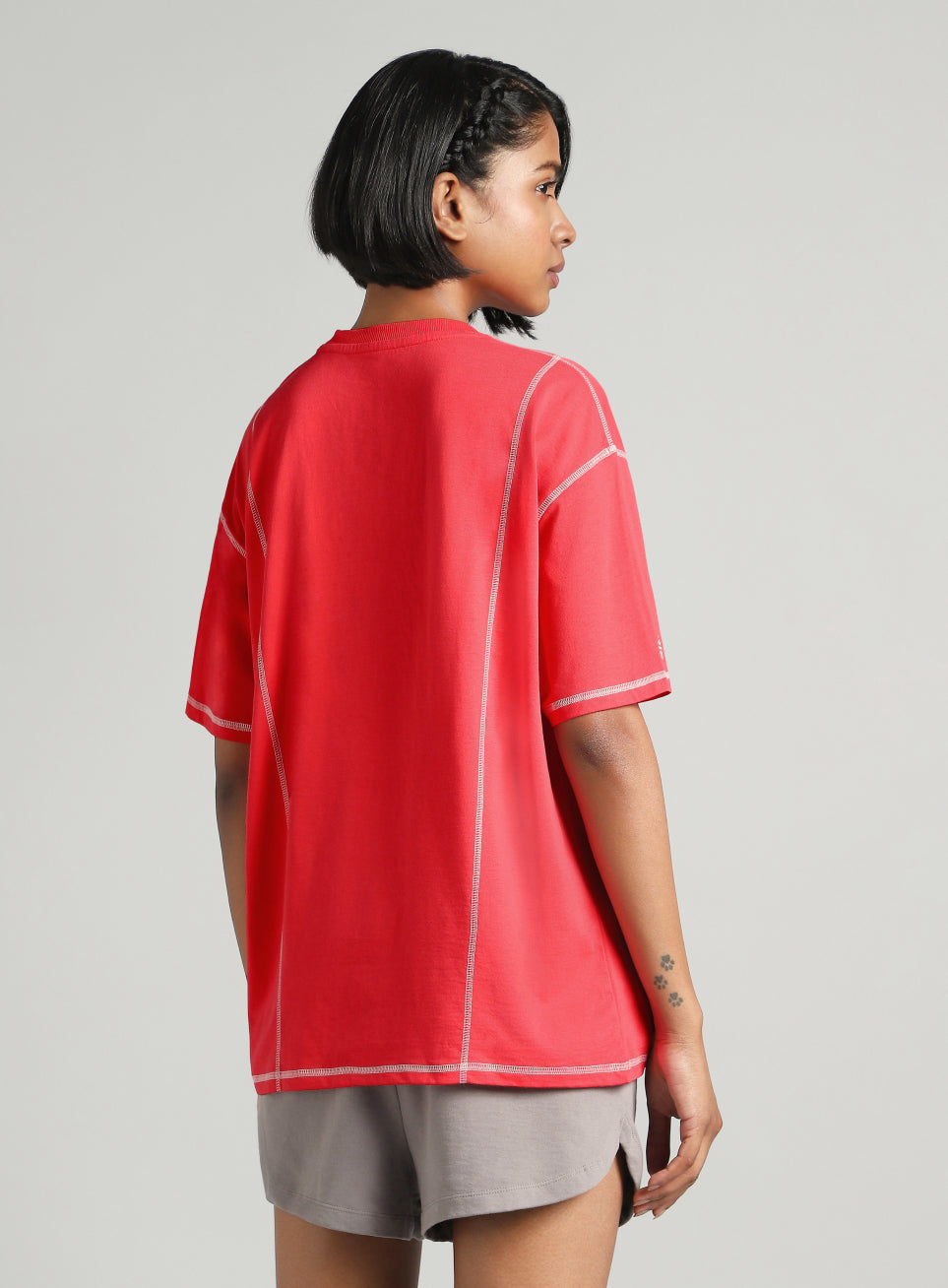 Women's Red Game On Cult Oversized Fit T-shirt
