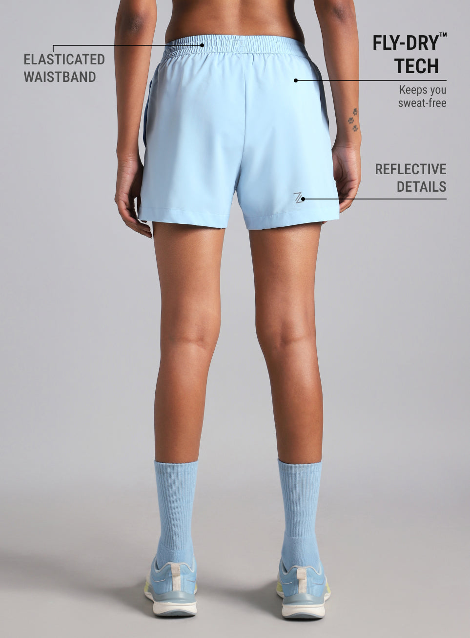 Women's Blue Elevated Run Shorts