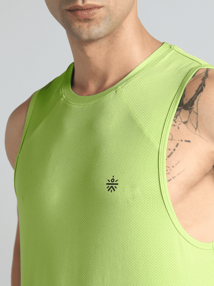 Men's Lime Cult Strider Running Tank