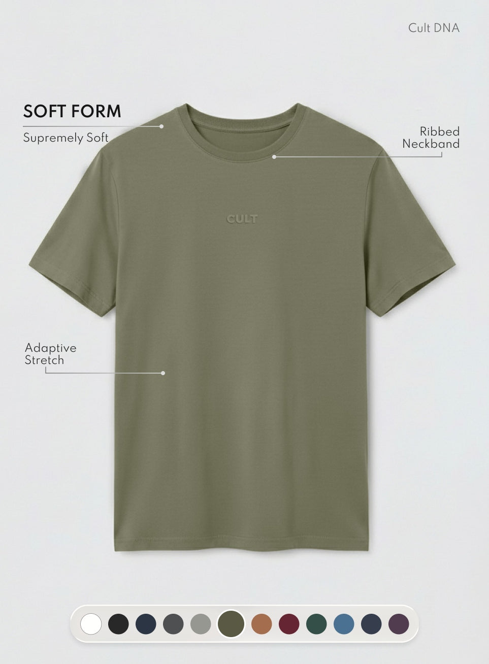 Men's Olive Soft Form Classic T-shirt
