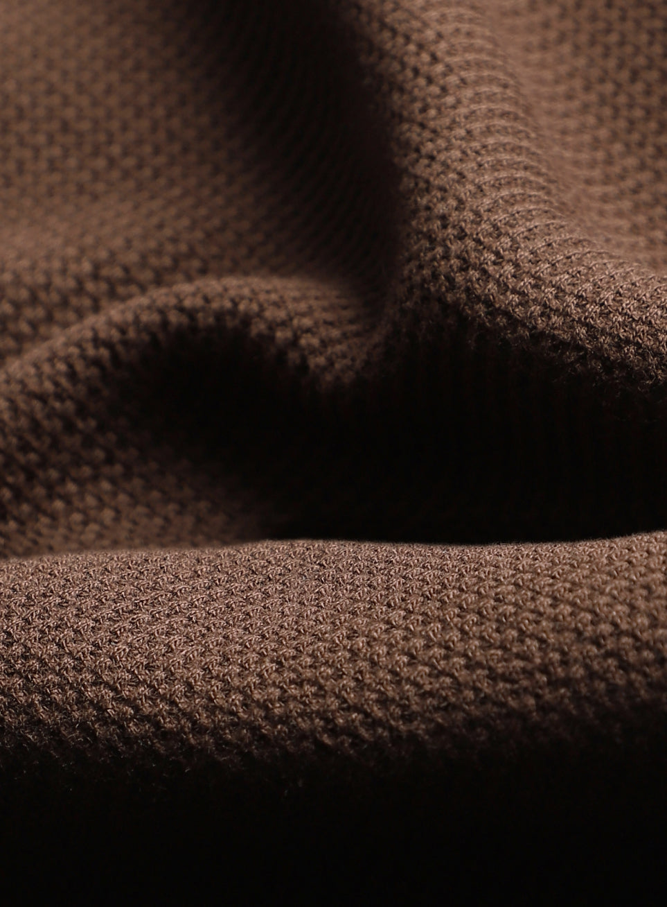 Men's Brown Essential Oversized Fit Waffle T-shirt