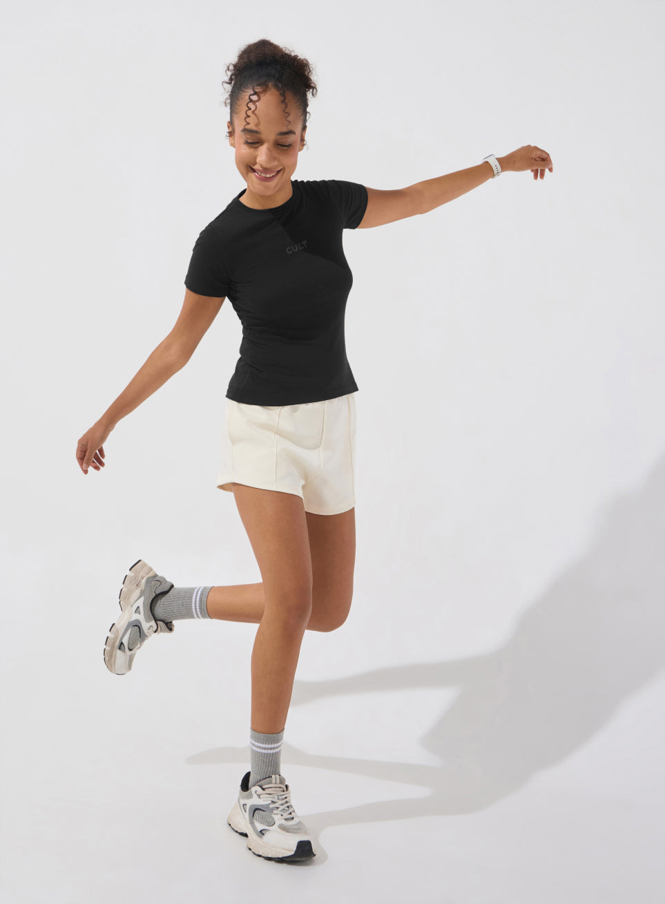 Women's Black Soft Form Snug T-shirt