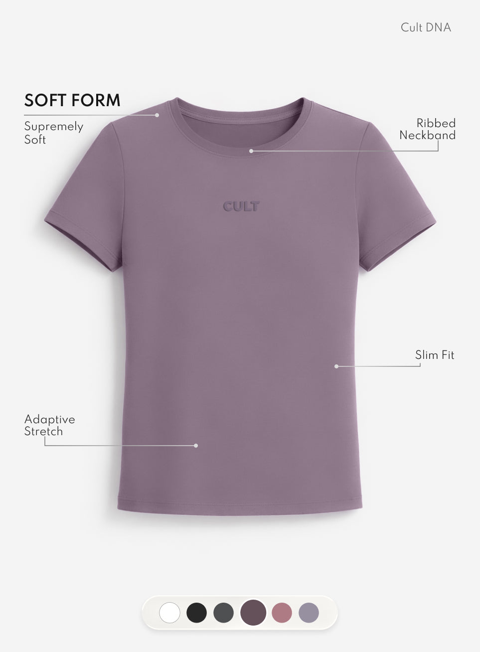 Women's Purple Soft Form Snug T-shirt
