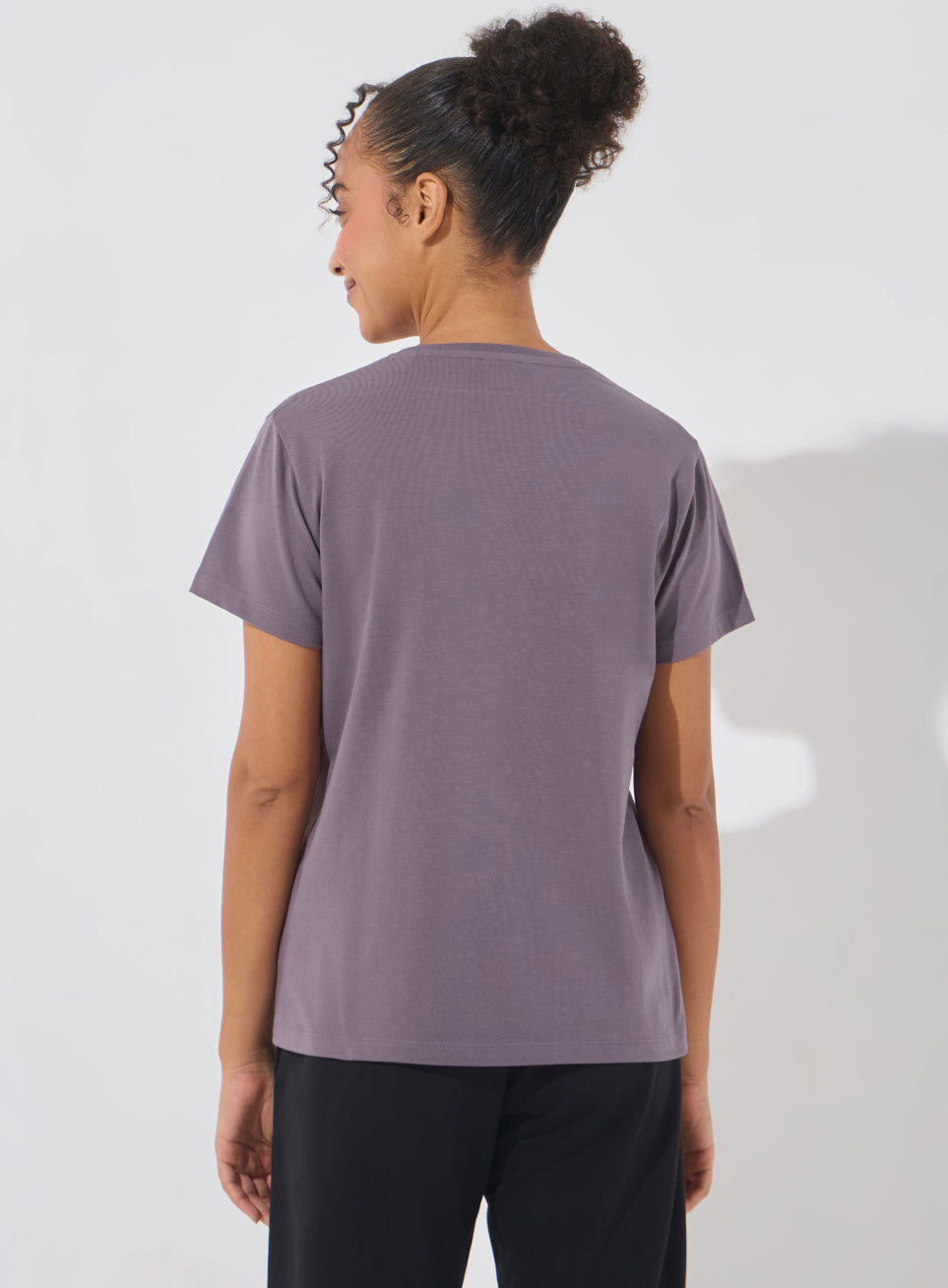Women's Purple Soft Form V-Neck T-shirt