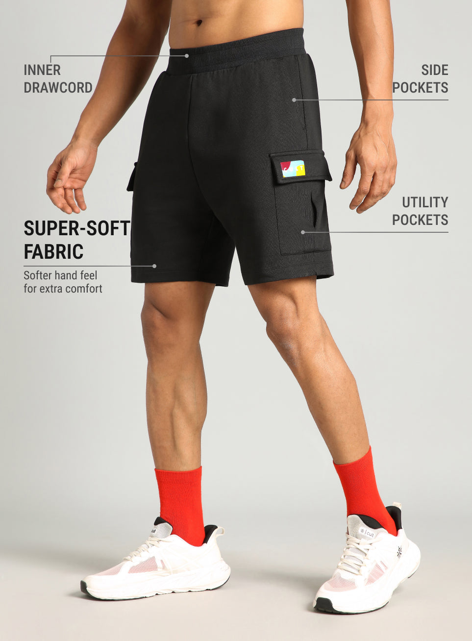 Men's Black Utility Classic Shorts