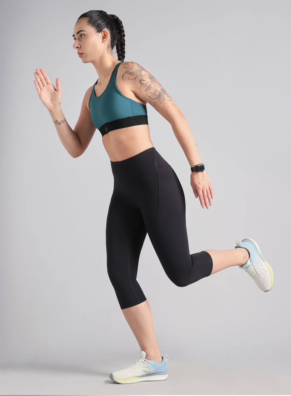 Women's Blue Run Forward High Support Bra