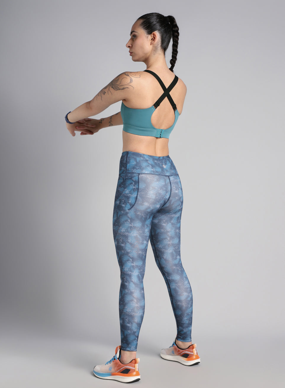 Women's Blue High Impact Running Bra