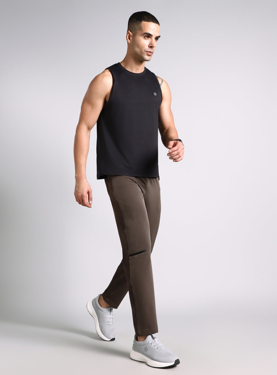 Men's Brown High Impact Running Trackpants