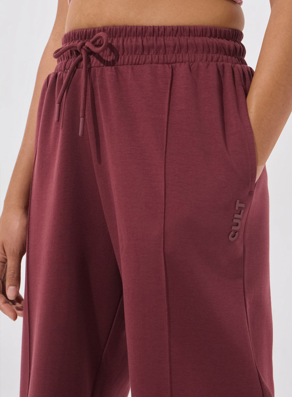 Women's Maroon Ultra Luxe Tailored Trackpants