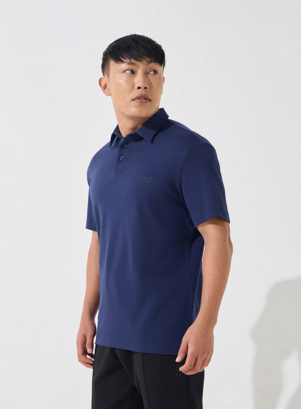Men's Navy Everyday Luxe Cotton Polo T-shirt