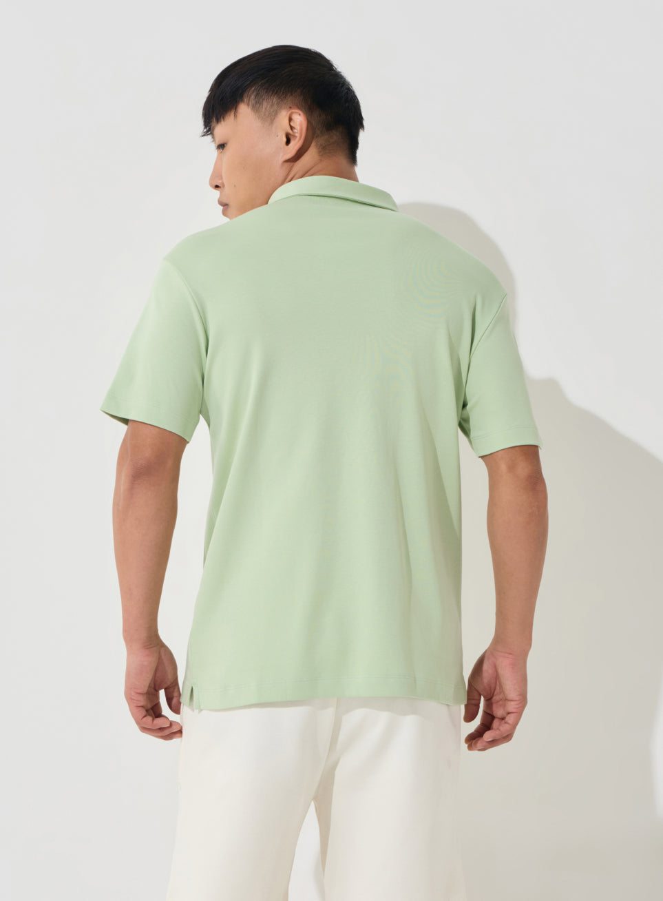 Men's Lime Everyday Luxe Cotton Polo T-shirt