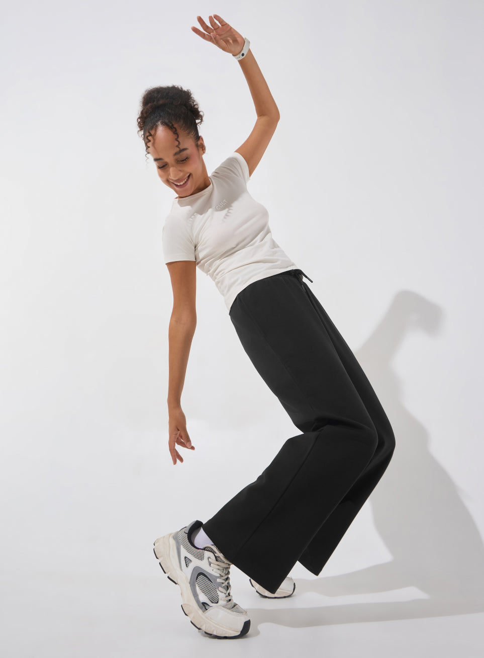 Women's Black Ultra Luxe Classic Trackpants