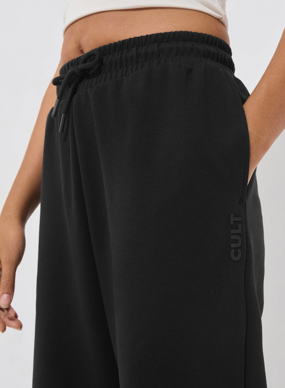 Women's Black Ultra Luxe Classic Trackpants