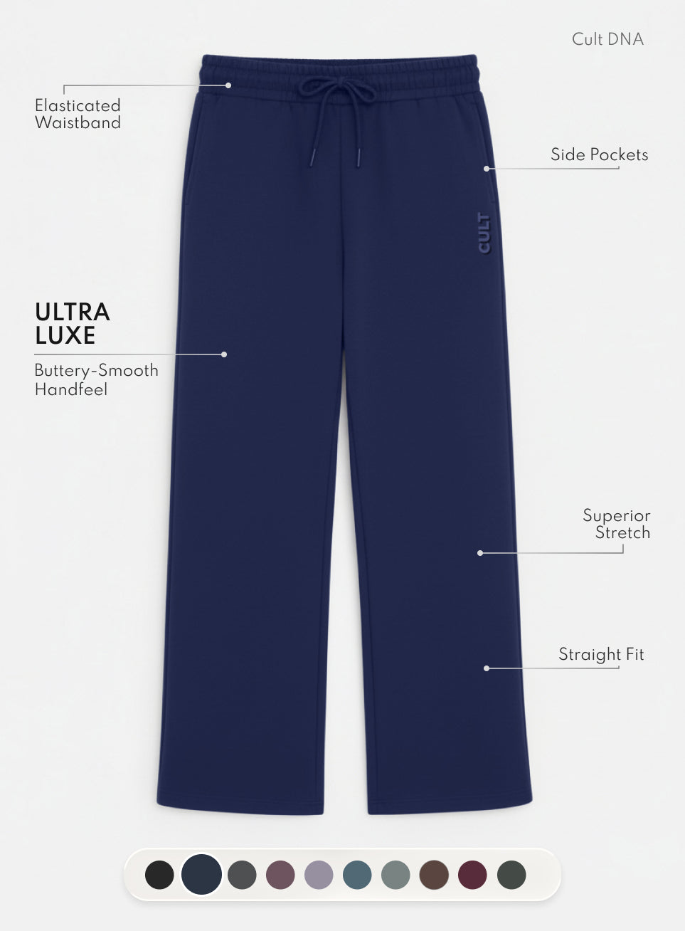 Women's Navy Ultra Luxe Classic Trackpants