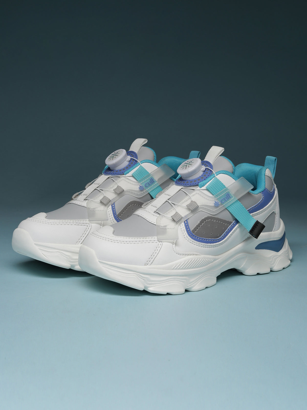 cult Kids' Zoomster Sneakers - White/Grey