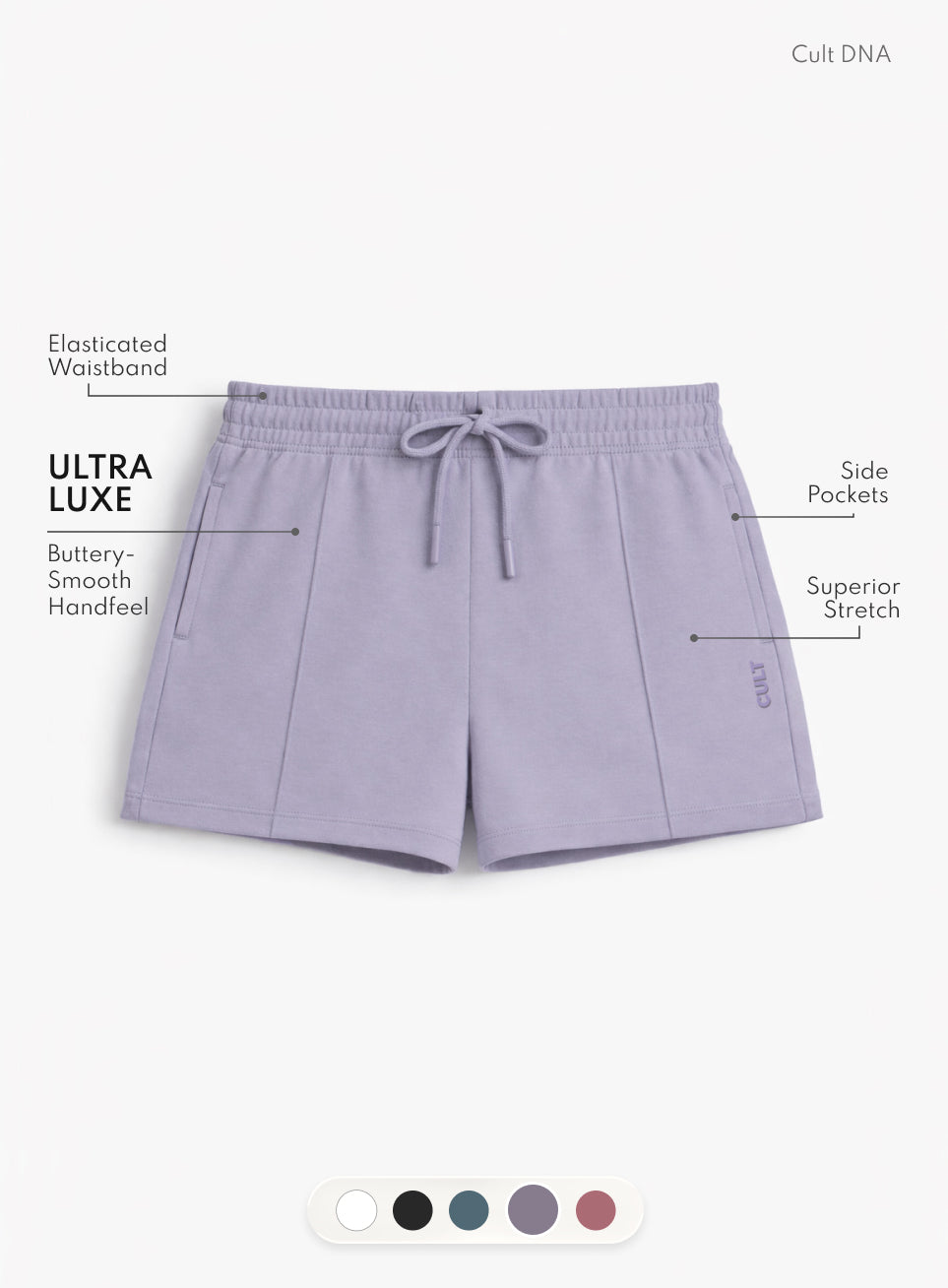Women's Purple Ultra Luxe Tailored Shorts