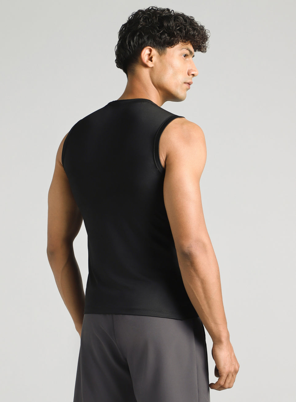 Men's Black Power Lifter Compression Tank
