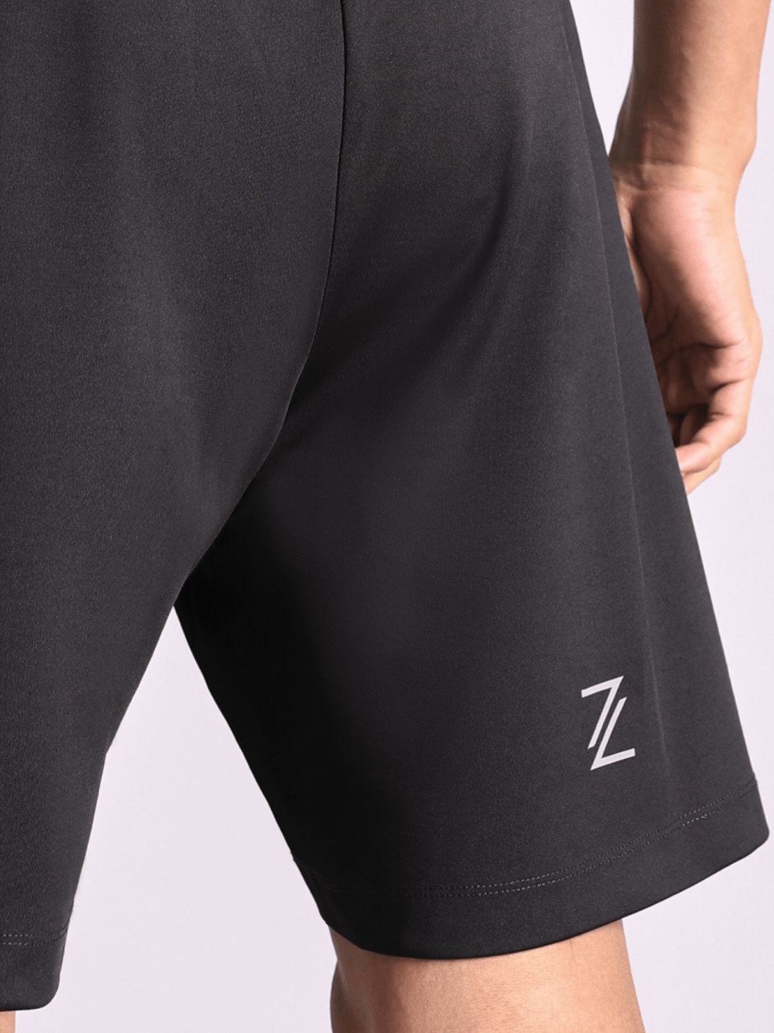 Men's Black Pace Up Running Shorts