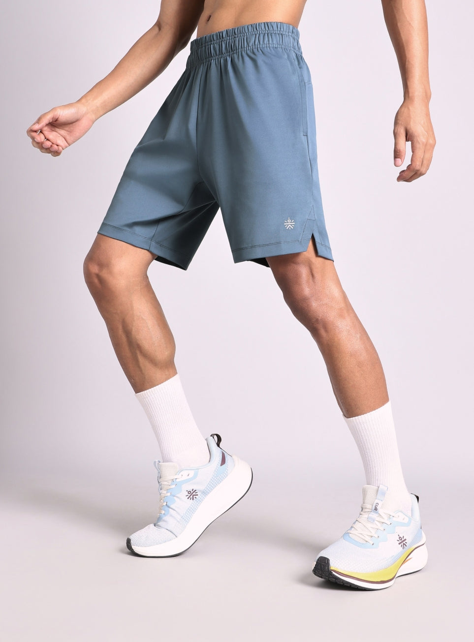 Men's Blue Pace Up Running Shorts