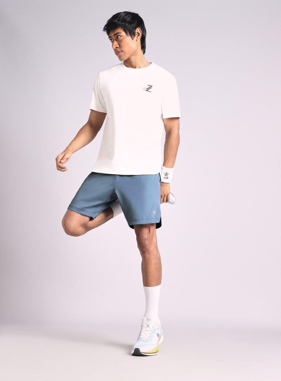 Men's Blue Pace Up Running Shorts