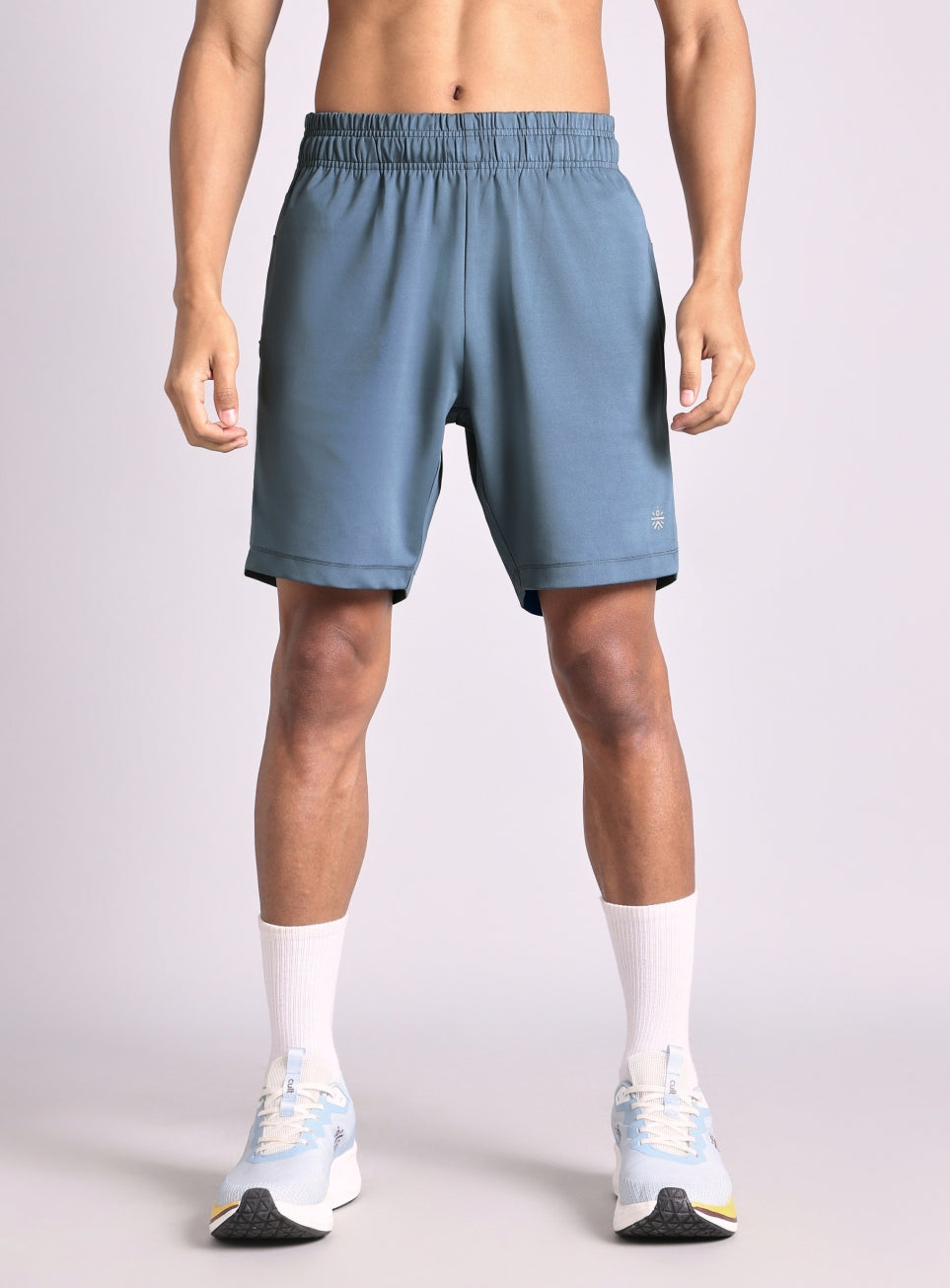 Men's Blue Pace Up Running Shorts