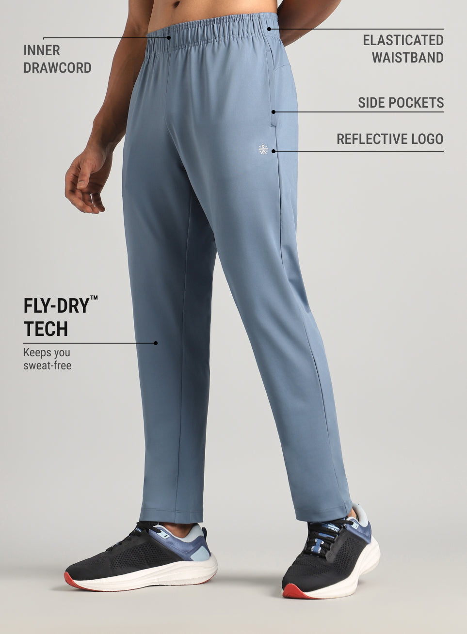 Men's Blue Runner's In Motion Graphic Trackpants