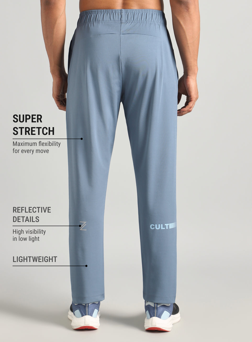Men's Blue Runner's In Motion Graphic Trackpants