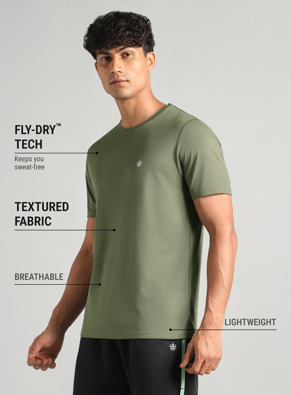 Men's Olive Train All FLY-DRY T-Shirt