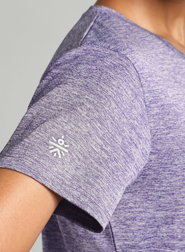 Women's Purple Training Textured T-shirt