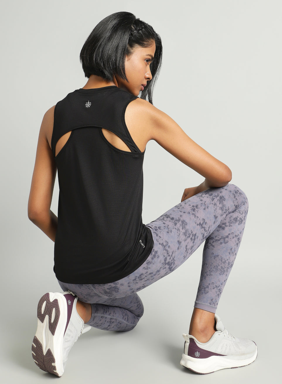 Women's Black Swift Back Vent Training Tank Top