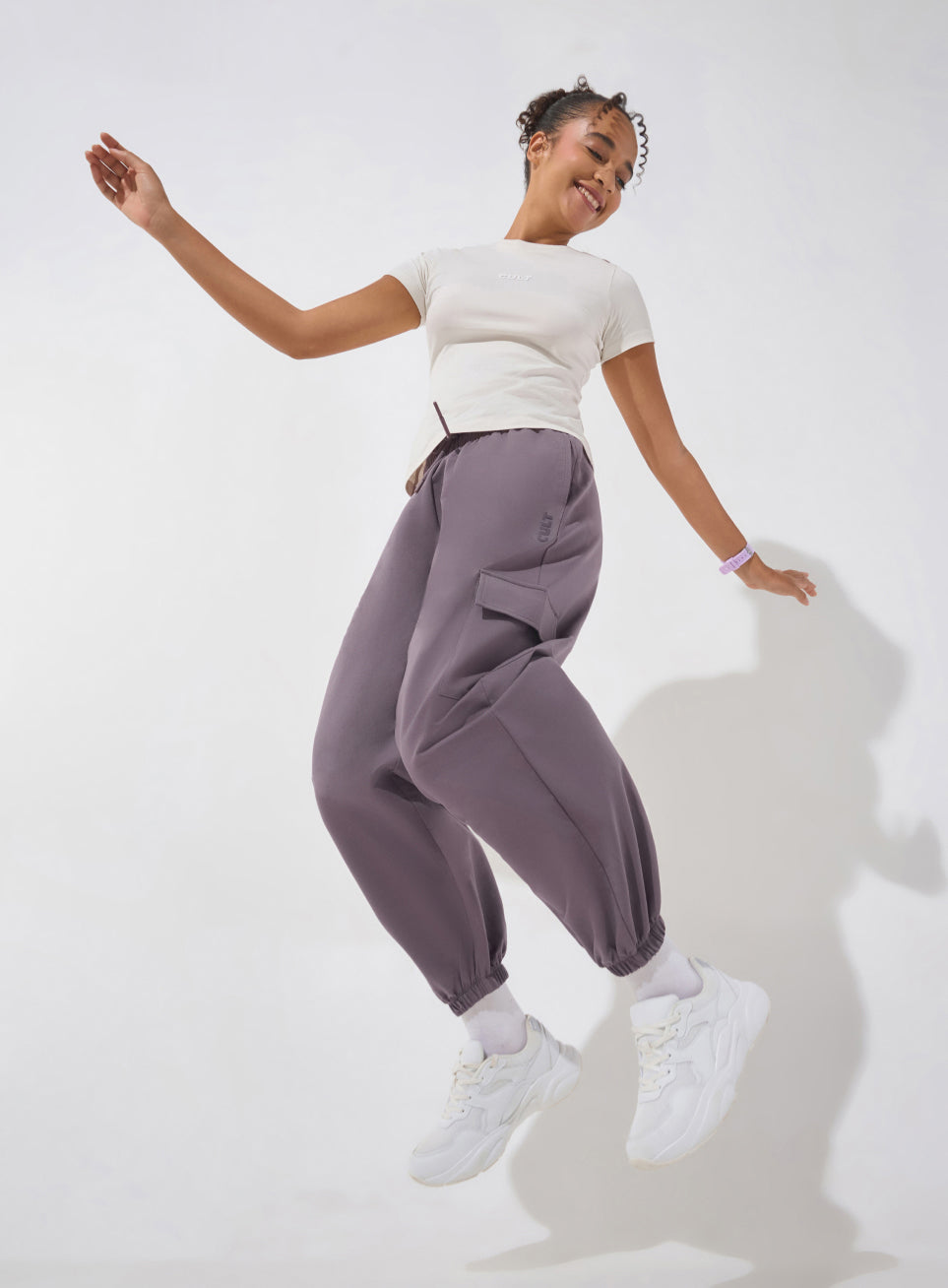 Women's Purple Soft Form Loose Fit Joggers