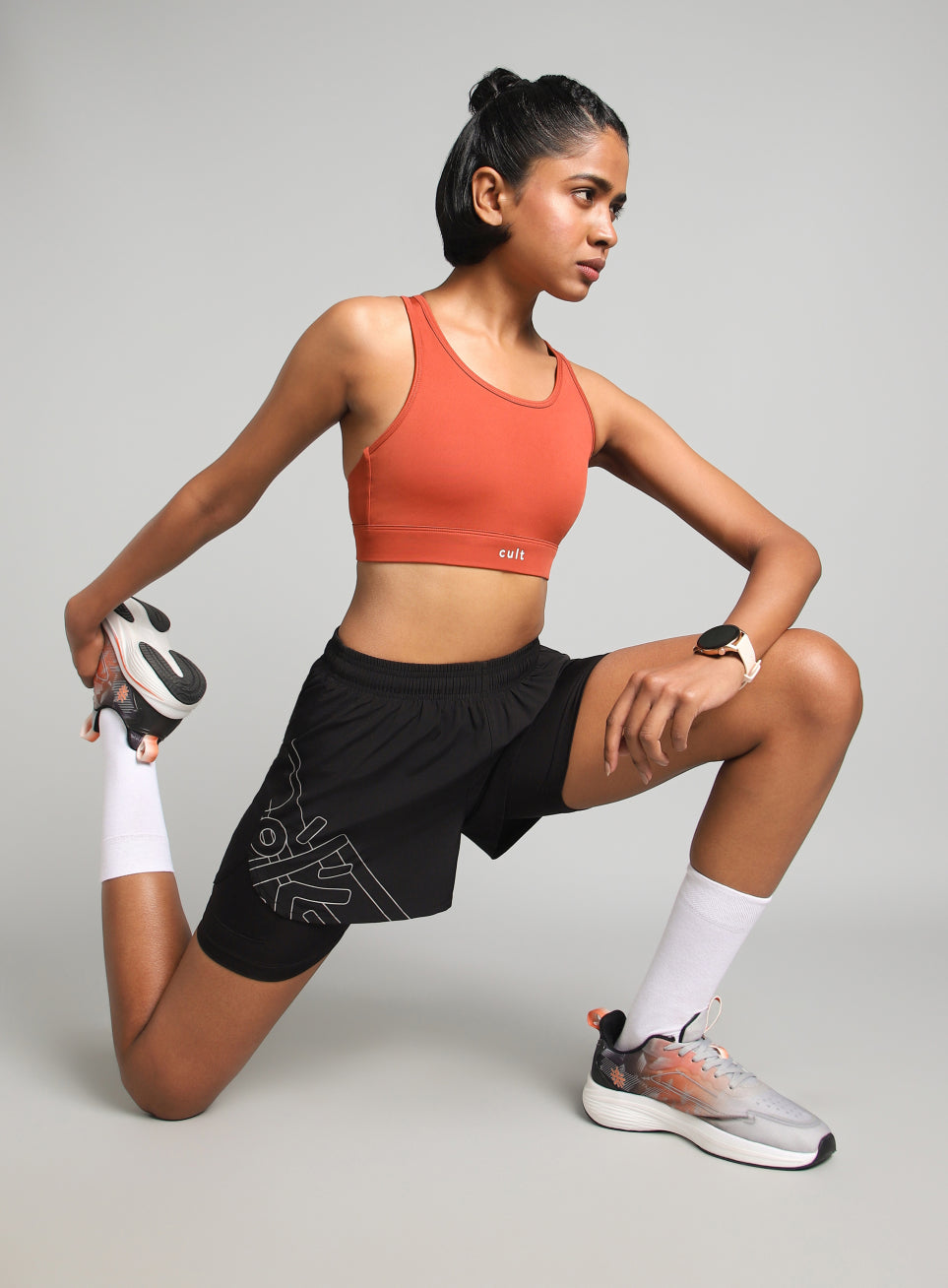 Women's Rust Training Criss Cross High Support Bra