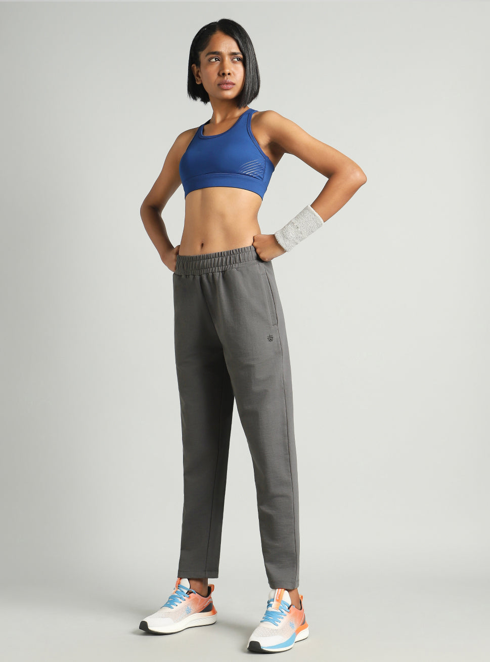 Women's Grey Easy Move Training Trackpants
